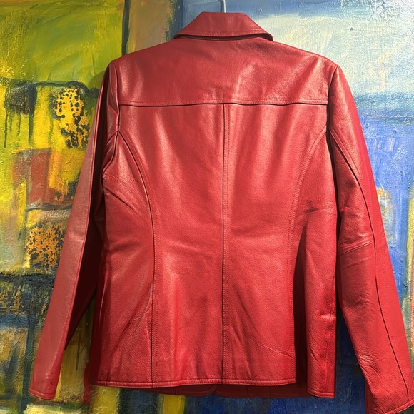 East 5th vintage leather jacket in red size medium - Picture 5 of 5